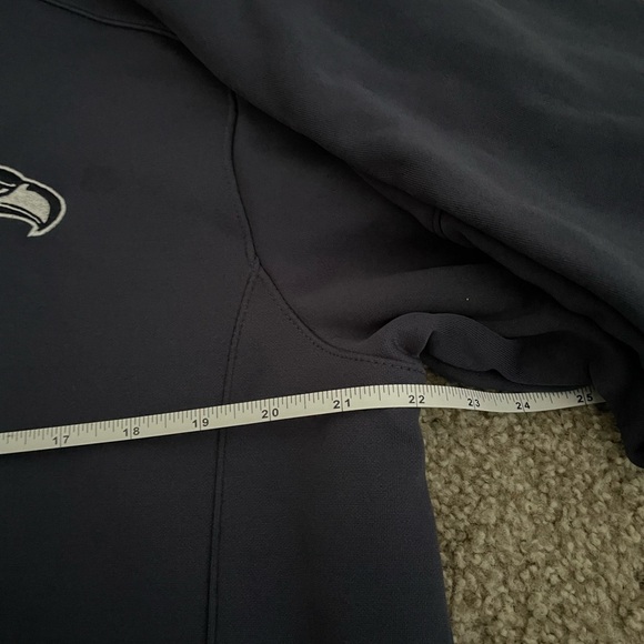 Seattle Seahawks Men’s NFL Polyester 1/4 Quarter Zip Pullover - Picture 4 of 6